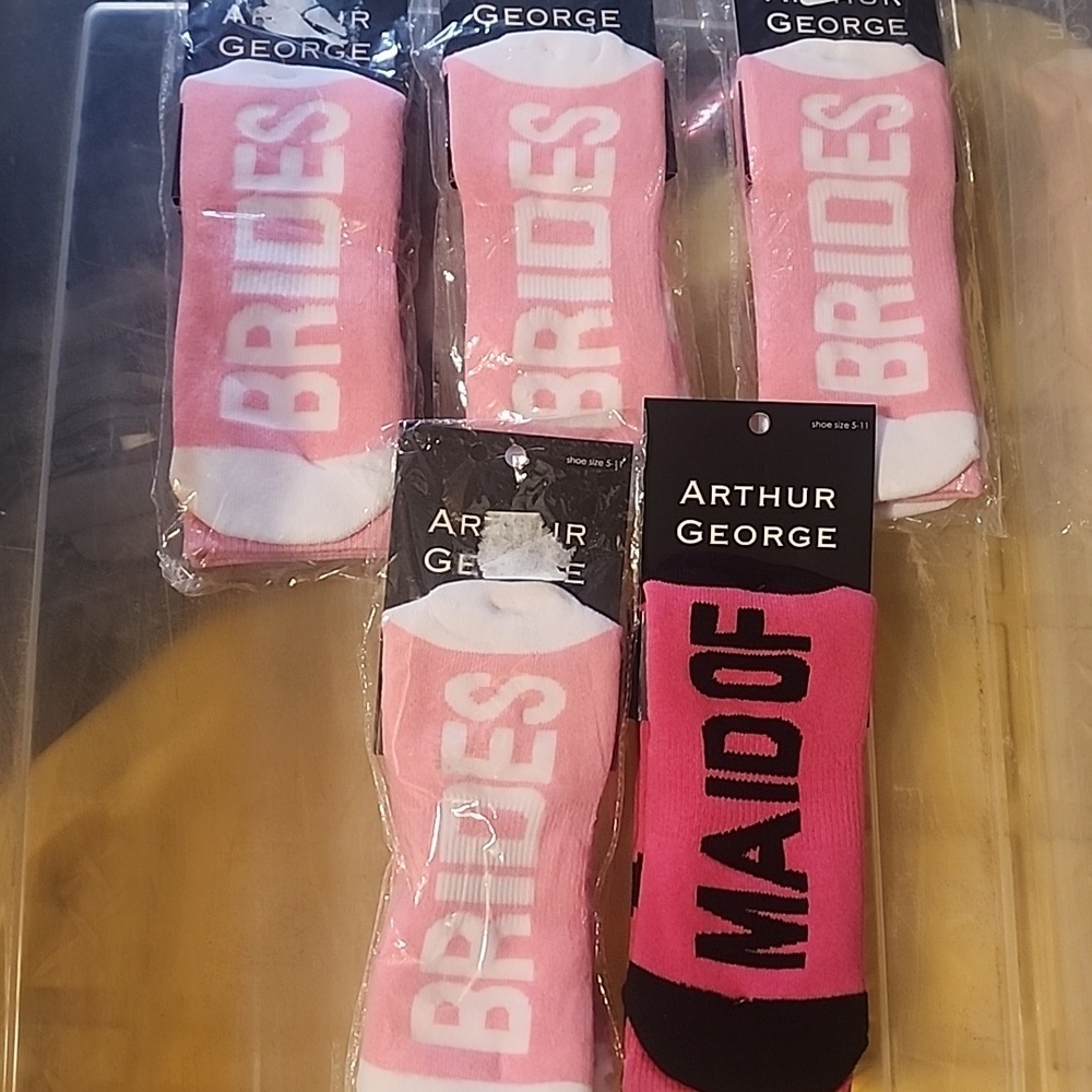 Arthur George Bridal Sock Pack Rob Kardashian 4 Brides Maid 1 Maid Of Honor NEW